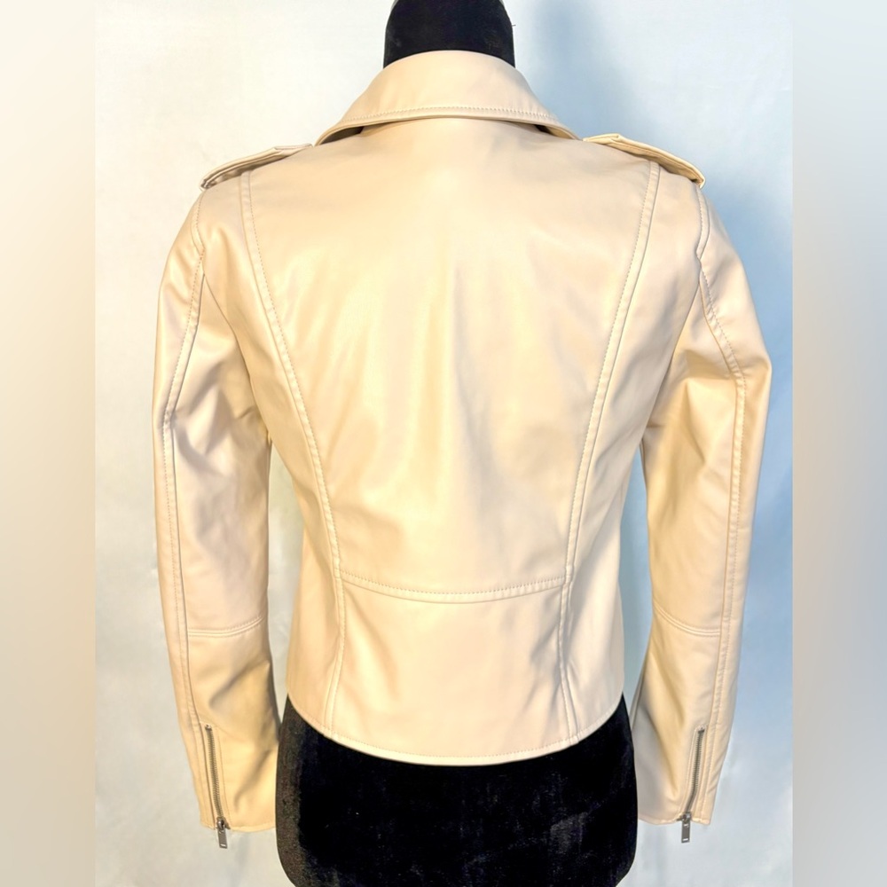 Nine West Faux Leather Moto Jacket - Picture 4 of 12